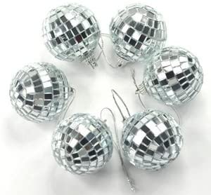 Disco mirror balls Christmas tree ornaments 12x2.5cm