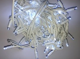 LED Outdoor Lights 20m - Bright White - Steady (White Cable)