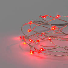 MicroLED 3.0m Silver Wire - Red – Party Lights