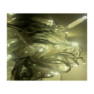 LED Outdoor Lights 20m - Warm White - Steady (White Cable)